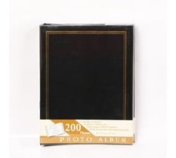 Photo Album For 200 Photos - Black Pack Of 2