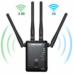 1200MBPS Dual Band Wifi Repeater Wavlink Wireless Repeater Wifi Range Extender Wireless Wifi Signal Booster Repeater router wireless Access Point Mode Compatible With Any Router