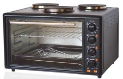 Swan 42 Litre Compact Oven With Three Solid Hotplates SCO42G