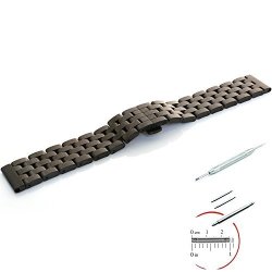 Vimvip 22MM Replacement Metal Stainless Steel Bracelet Watch Band Strap Straight End Solid Links For Samsung Galaxy Gear 2 R380 Gear 2 Neo R381