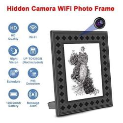 Hidden Spy Camera Wifi Photo Frame 720P HD Home Security Camera Night Vision And Motion Detection Wireless Ip Nanny Cam With One Year Battery Standby