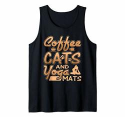 Coffee Cats And Yoga Mats Love Favorite Things Tank Top