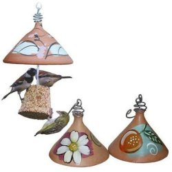 Elaine's Birding Terracotta Seed Bell Holder With A Small Seed Bell