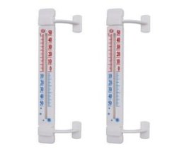 @home Home Garden Self Adhesive Wall Mounted Thermometer Set Of 2 21CM