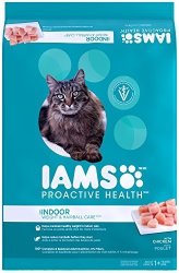 Iams Proactive Health Adult Indoor Weight & Hairball Care Dry Cat Food With Chicken Turkey And Garden Greens 16 Lb. Bag