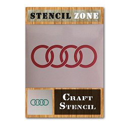 A6 Size... Audi Car Logo Sign Mylar Airbrush Painting Wall Art Crafts Stencil 