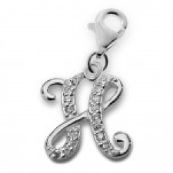 A1-C13656 - 925 Sterling Silver A-z Initial Letter Charm Dangle - Q - Available On Back Order Allow 7-14 Days