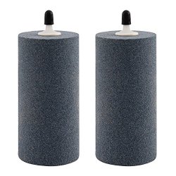 2-PACK Air Stone Cylinder 4 X 2 Inch Micropore Design Mineral Bubble Diffuser For Hydroponics