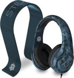 Stealth Challenger Gaming Headset & Stand Bundle - Midnight Camouflage Pc gaming