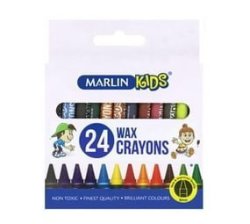 Kids 8MM Short Wax Crayons 24'S