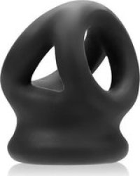 Tri Squeeze Cocksling Ballstretcher Black Ice