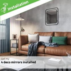 4 Deco Mirrors Installation Fee