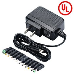 Geeon Ac Adapter 12V Dc 500MA 6W Transformer Power Supply Charger Ul Listed 1.2M Cord With 12 Plug Tips For LED Lights Strip Tv