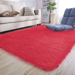 140 X 180CM Plush Fluffy Carpet - Shaggy & Foldable Rugs