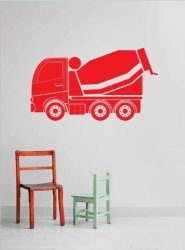 Top Selling Decals - Prices Reduced : Cement Concrete Mixer Tractor Truck Demolish Demolition Construction Operation Equipment Kids Boys Tools Bedroom Bathroom Living Room