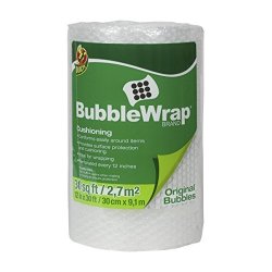 Duck Brand Bubble Wrap Roll 3 16" Original Bubble Cushioning 12" X 30' Perforated Every 12" 393251
