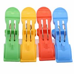 Sevenfly 4 Pack Beach Towel Clips Plastic Quilt Hanging Clips Clamp Holder For Beach Chair Cruise-keep Your Towel From Blowing Away 4 Color
