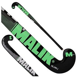 Malik Field Hockey Stick Slam J Black Green Silver Outdoor Wood 35 Inch