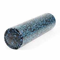 YES4ALL Epp Exercise Foam Roller Extra Firm High Density Foam Roller Best For Flexibility And Rehab Exercises 36 Inch Blue Speckled