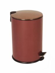 20LTR Maroon Pedal Bin With Rose Gold Lid