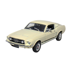 Ford Mustang GT Cream 1967 1:24 Scale Diecast Car