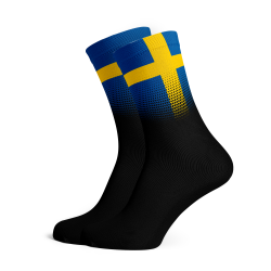 Sweden Flag Socks - Large Black