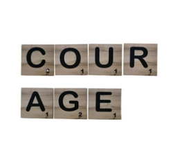 Courage Scrabble Tile Wall Art