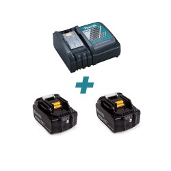 Makita Compact Fast Charger DC18RC + 2X 3.0AH 18V Lithium Ion Battery BL1830B
