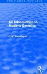 An Introduction To Modern Genetics Hardcover