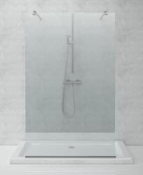 Shower Screen Free-standing Chrome With Two Shower Arms W120CMXH200CM