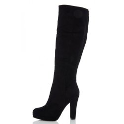 suede platform knee high boots