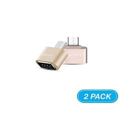 2 Pack Faost Micro USB Otg To USB Adapter Micro USB Male Otg To USB Female Adapter Golden One And Rose Golden One