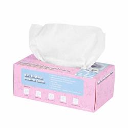 Wakiss Professional Dry Facial Wipe For Household High Strength And Soft good Absorbent Tissues For Wet Use Mesh Multi-functional Facial Cleansing Cotton Remover 80 Sheets