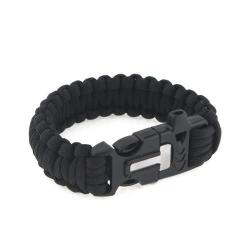 Outdoor Survival Bracelet Paracord - Black