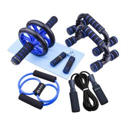 Ab Roller Wheel Resistance Bands Knee Mat And Jump Rope.