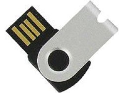 Super Talent 8GB USB 2.0 MINI Swivel Flash Drive Silver MS_SILVER8GB