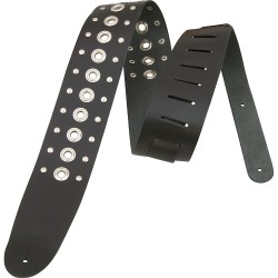 D"addario Planet Waves Leather Guitar Strap With Grommets And Studs