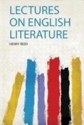 Lectures On English Literature Paperback