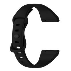 Slim Fit Silicon Watch Strap - Fitbit Versa 3 & Fibit Sense - Black - Large