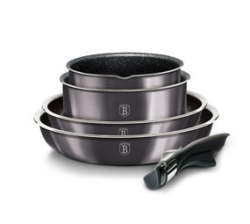 9-PIECE Stackable Cookware Set With Smart Lid - Carbon Pro
