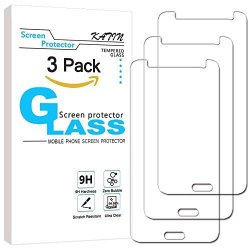 3-PACK Galaxy J7 2016 Screen Protector - Katin For Samsung Galaxy J7 2016 Version Tempered Glass Not For J7 Prime Bubble Free 9H Premium