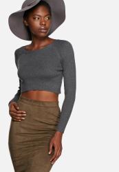 Glamorous Cropped Sweater - Charcoal