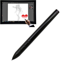 Huion P80 Wireless Usb Digital Pen Stylus Rechargeable Mouse Digitizer Pen For Graphics Tablet Bl...