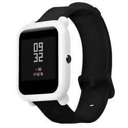 For Huami Amazfit Bip Youth Watch Sunfei Soft Tpu Protection Silicone Full Case Cover White