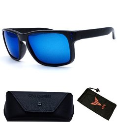 MD3033BLU Super Premium Advanced Polarized Lens With Retro Look Turbo Flat Top Large Sport Casual Driving Outdoor Mens Womens Sunglasses