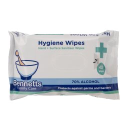 Bennetts - Family Care Hygiene Wipes 40'S X 6