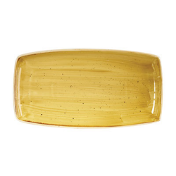 Churchill Mustard Seed Yellow - Oblong Plate 29.5 X 15CM Set Of 12
