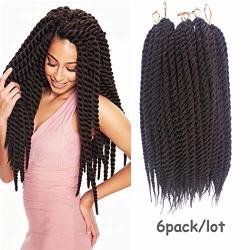 6 Packs 18 Havana Mambo Twist Crochet Hair Senegalese Twist