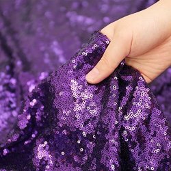 Partydelight 1 Yards 3 Feet Sequin Fabric By The Yard Sequin Fabric Tablecloth Linen Sequin Tablecloth Table Runner Purple