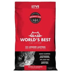 World's Best Multiple Cat Clumping Cat Litter - Unscented - 3.18KG